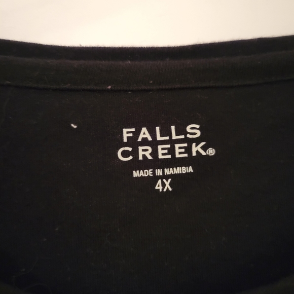 2 Falls Creek 100% Cotton 4X L/S Black and White Tees. - Picture 6 of 14